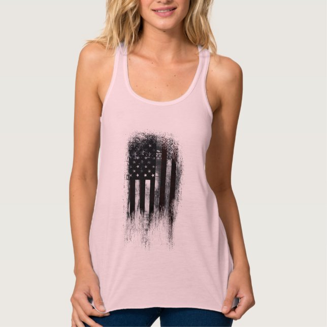 Vintage Industrial American Flag Singlet (Front)