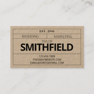 Vintage Industrial Contemporary Style Business Card