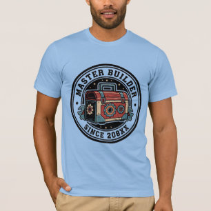 Vintage Industrial Toolbox Master Builder Vector T-Shirt