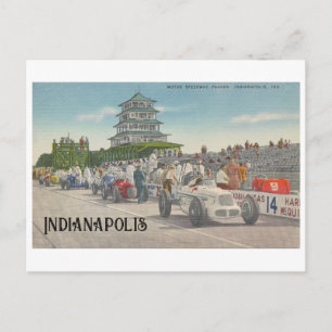 Vintage Indy 500 Speedway, Indianapolis Postcard