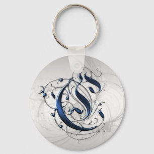 Vintage Initial C Key Ring