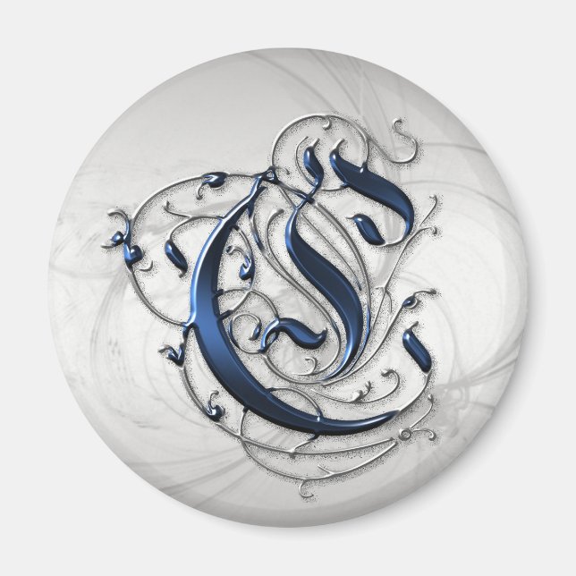 Vintage Initial C Magnet (Front)