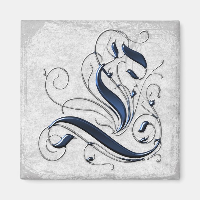 Vintage Initial L Magnet (Front)