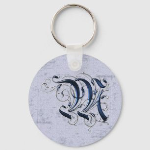 Vintage Initial M Key Ring