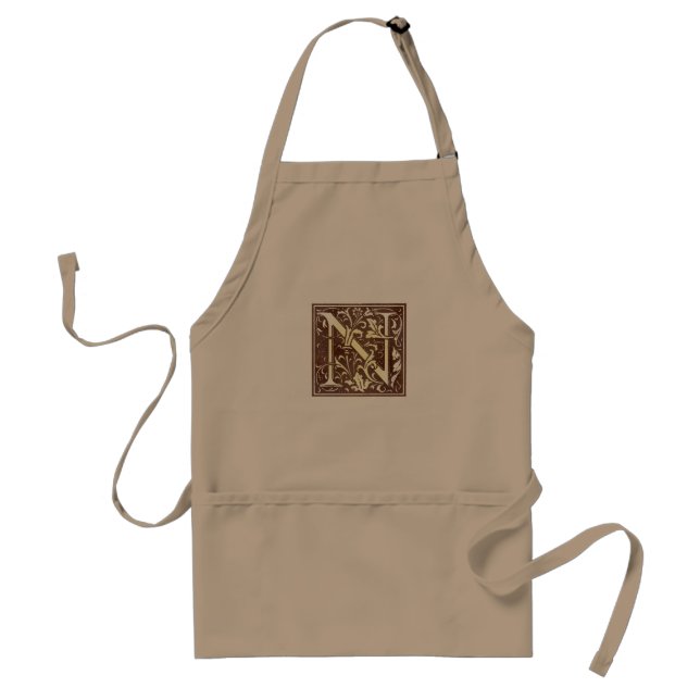Vintage Initial N Standard Apron (Front)
