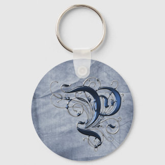 Vintage Initial P Key Ring