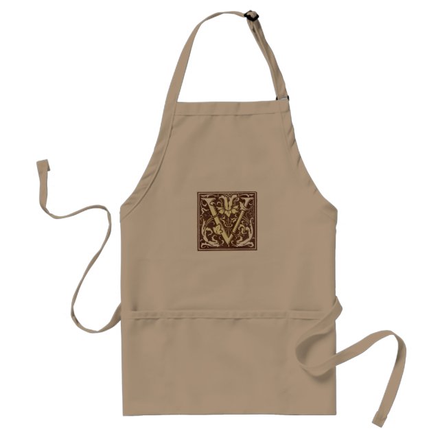 Vintage Initial V Standard Apron (Front)