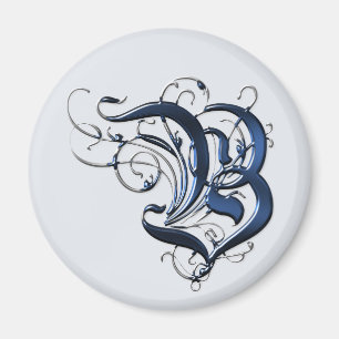 Vintage Initials B Magnet
