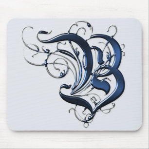 Vintage Initials B Mouse Pad