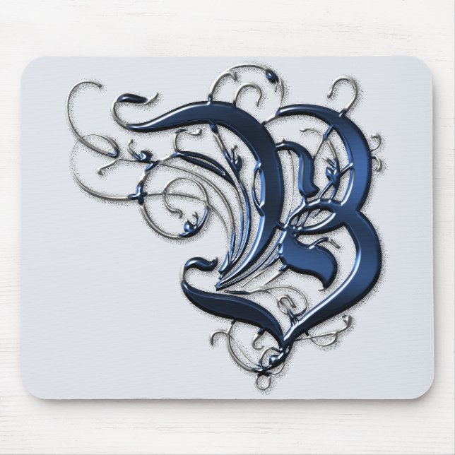 Vintage Initials B Mouse Pad (Front)