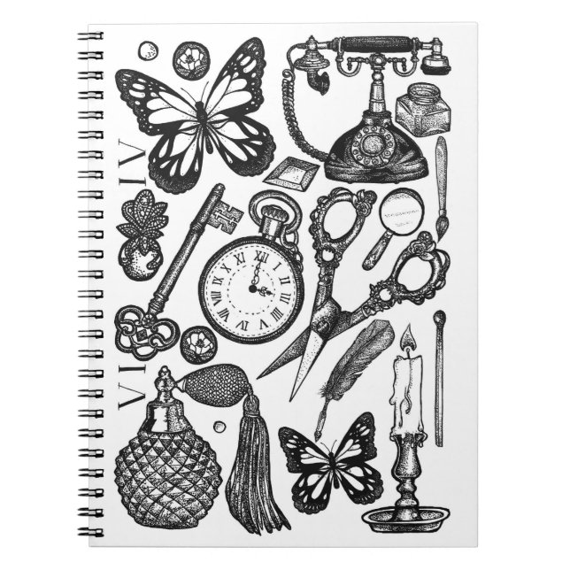 Vintage Ink Antiques Notebook (Front)