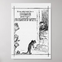 Vintage Ink No One Works Harder than Farmer Quote