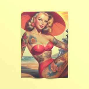 Vintage Inked Girl Tissue Paper