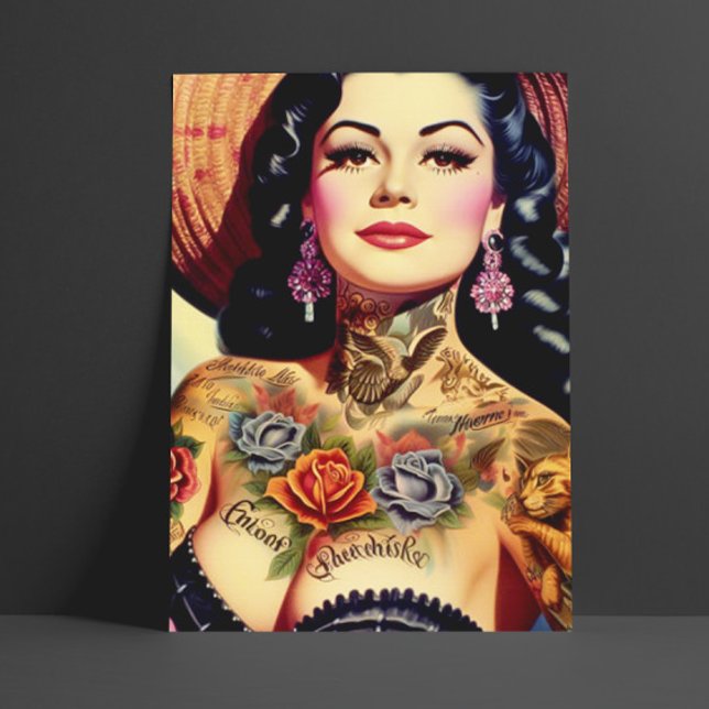 Vintage Inked Pin-up Postcard (Creator Uploaded)