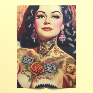 Vintage Inked Pin-up Tissue Paper
