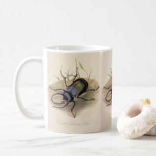 Vintage Insects and Bugs, Rhino Rhinoceros Beetle Coffee Mug