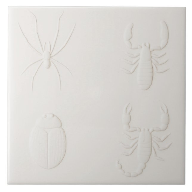 Vintage Insects Ceramic Tile (Front)