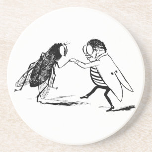 Vintage Insects Dancing; Bluebottle Fly Coaster
