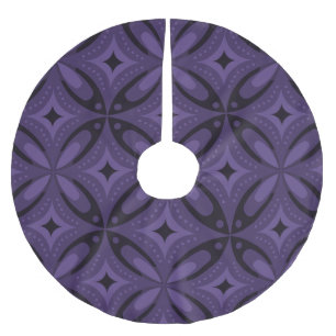 Vintage-Inspired Abstract Geometric Design Brushed Polyester Tree Skirt