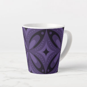Vintage-Inspired Abstract Geometric Design Latte Mug