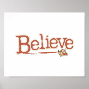 Vintage-Inspired Believe, Cosy Holiday Poster