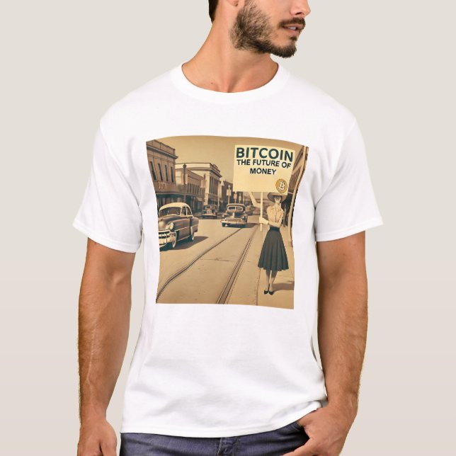 Vintage-inspired Bitcoin BTC crypto  T-Shirt (Front)