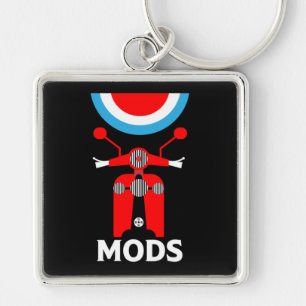 Vintage Inspired British Mods And Rockers Key Ring