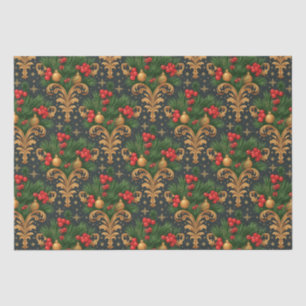 Vintage Inspired Christmas Florals Decoupage  Tissue Paper