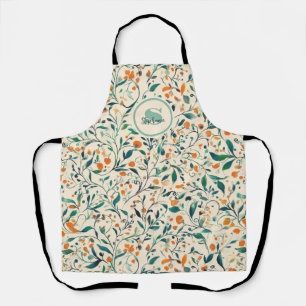 Vintage-Inspired Colourful Paisley Leaf Pattern (3 Apron