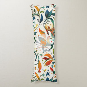 Vintage-Inspired Colourful Paisley Leaf Pattern Body Cushion