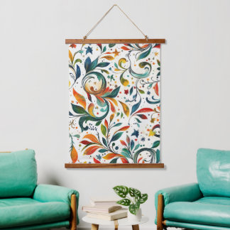 Vintage-Inspired Colourful Paisley Leaf Pattern Hanging Tapestry