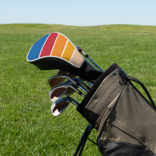 Vintage-Inspired Colourful Stripes Design Golf Head Cover