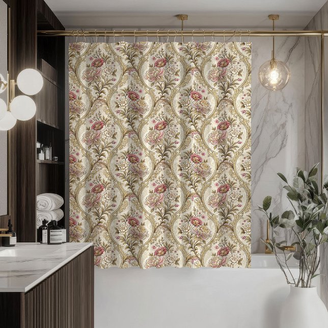 Vintage-Inspired Curtain Soft Pastel Damask Design (Vintage-Inspired Curtain Soft Pastel Damask Design)
