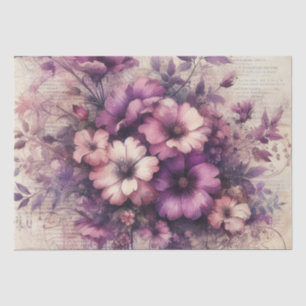 Vintage Inspired Decoupage Floral Tissue Paper 