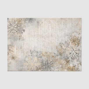 Vintage Inspired Distressed Florals with Text Tissue Paper