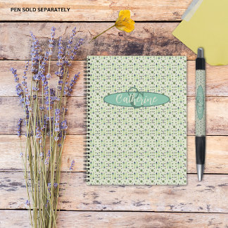 Vintage Inspired Elegant Cream Floral Notebook