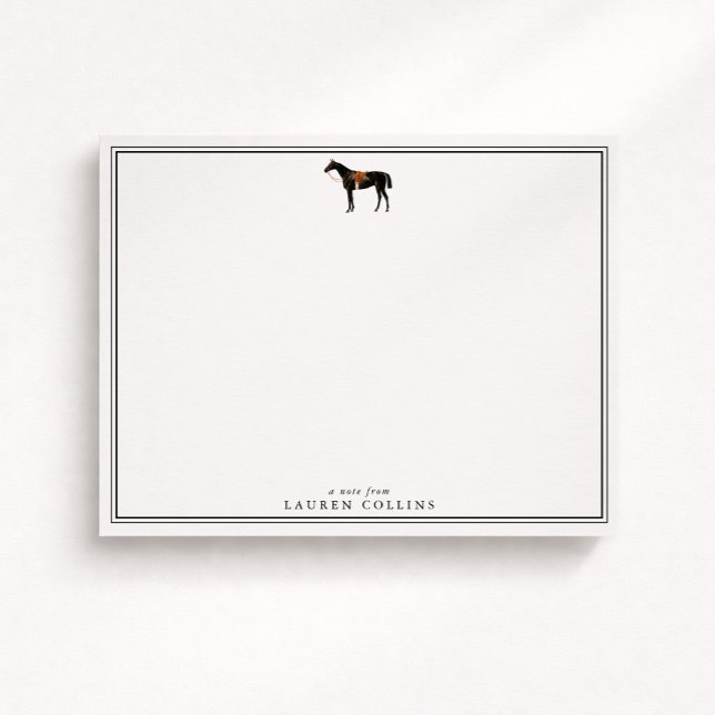 Vintage inspired Equestrian Horse note card (Creator Uploaded)