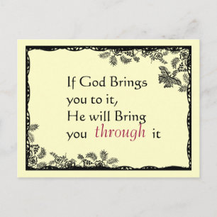 Vintage Inspired Faith Postcard