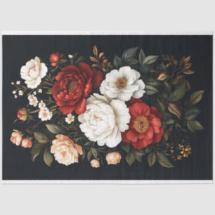 Vintage Inspired Floral Bouquet Decoupage Tissue Paper