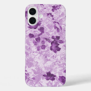 Vintage Inspired Floral Mauve iPhone 16 Plus Case