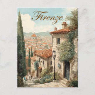 Vintage-Inspired Florence Postcard