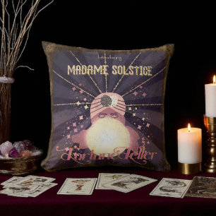 Vintage inspired fortune teller     cushion