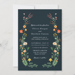 Vintage Inspired Garden Wedding Invitation