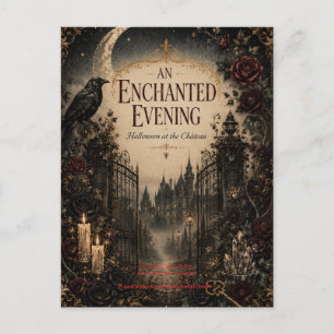 Vintage-Inspired Halloween for Mysterious Evening Postcard