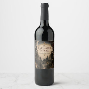 Vintage-Inspired Halloween for Mysterious Evening Wine Label