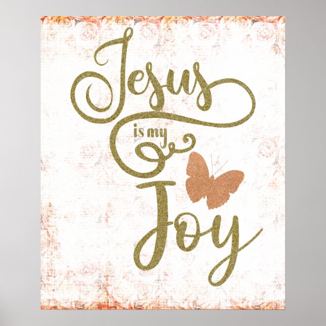 VIntage Inspired Jesus is my Joy Quote Poster (Front)