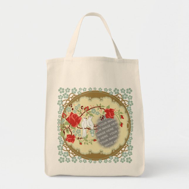 Vintage Inspired Love Customisable Tote Bag (Front)