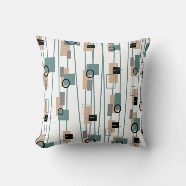 Vintage Inspired MidCentury Modern Retro Cushion (Front)