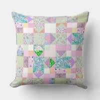 Vintage Inspired Patchwork Quilt Retro Faux Sewing