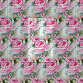 Vintage Inspired Pink Roses Fabric